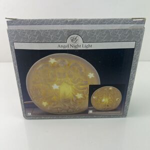Artmark Bisque Porcelain Angel Night Light NIB Tested Works Christmas Religious